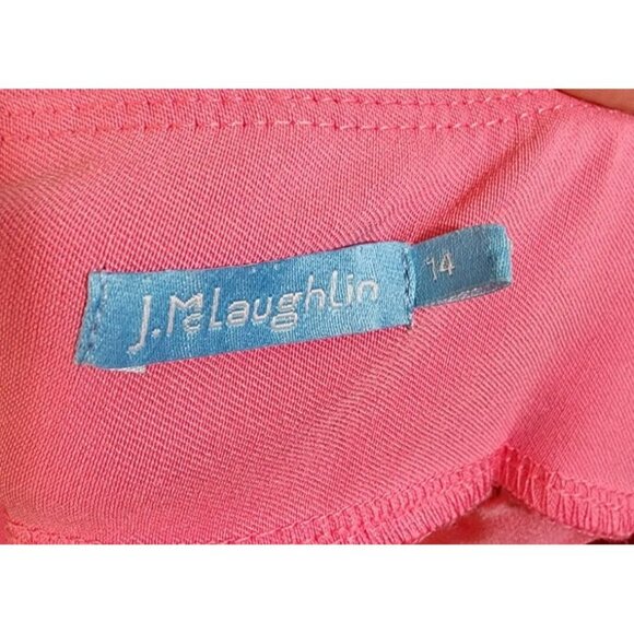 J. McLaughlin Ivy Pant - Bubblegum Pink - Size 14 Pleated - Picture 3 of 4